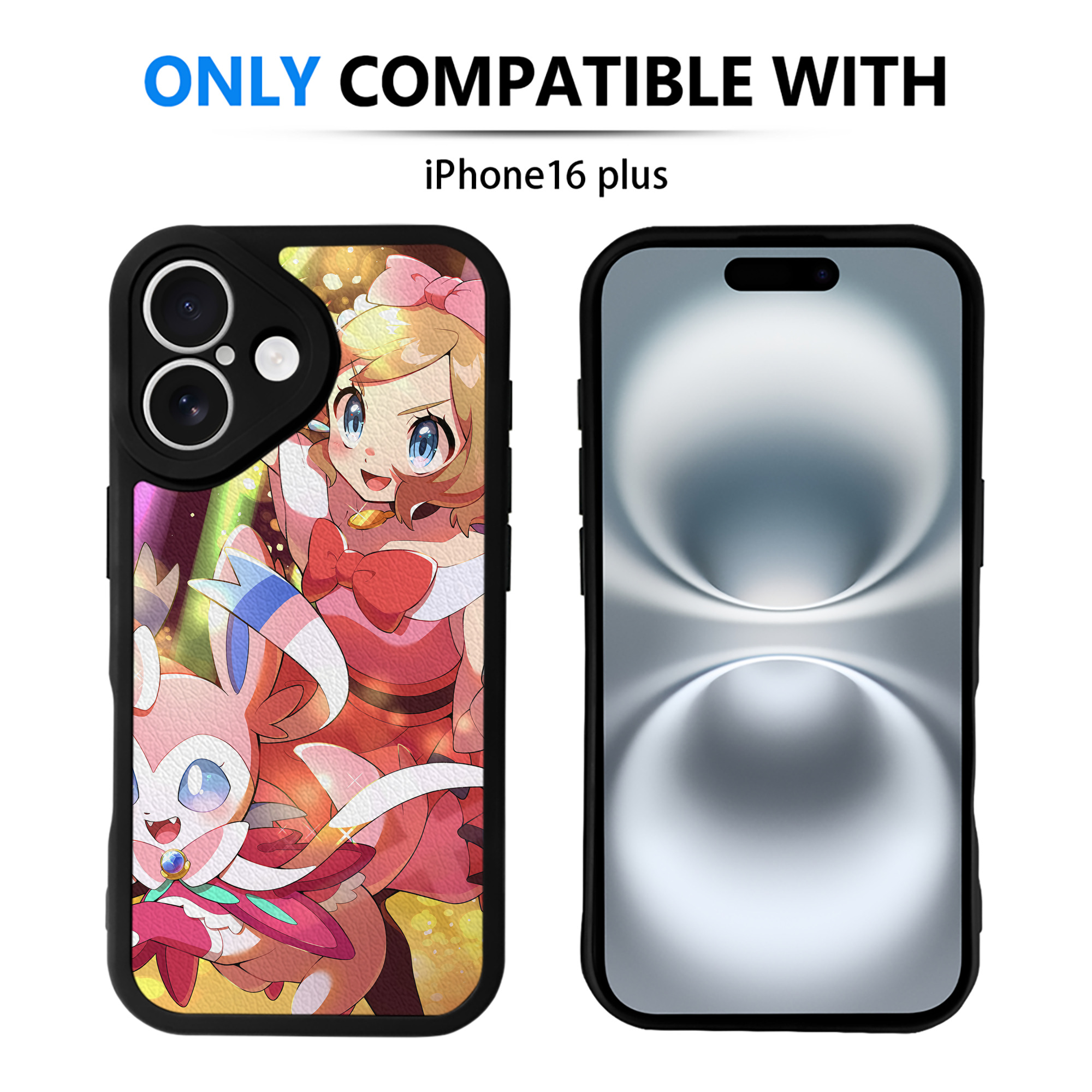 （画像用） ポケットモンスター Pokémon 【iPhone 16シリーズ対応】シリコンスマホケース（レザー調） 材質：シリコン